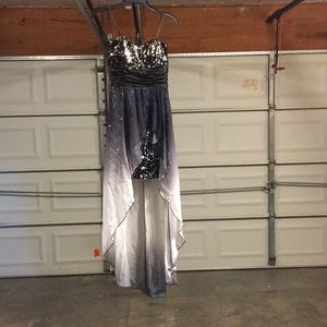 Black white sequin homecoming dress